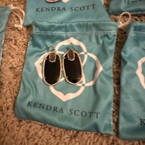 Kendra Scott Black and Silver Earrings